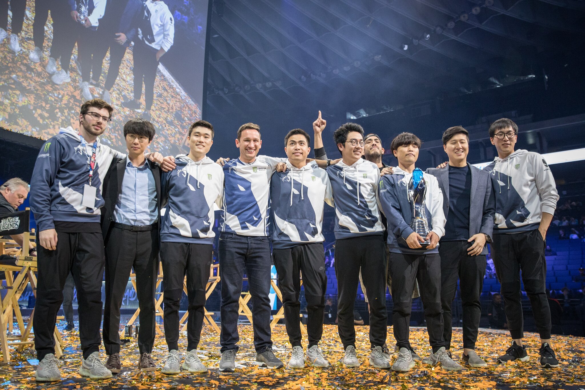 Team Liquid poses after defeating Cloud 9 easily to win the NA LCS Summer Split (Photo courtesy of Riot Games).