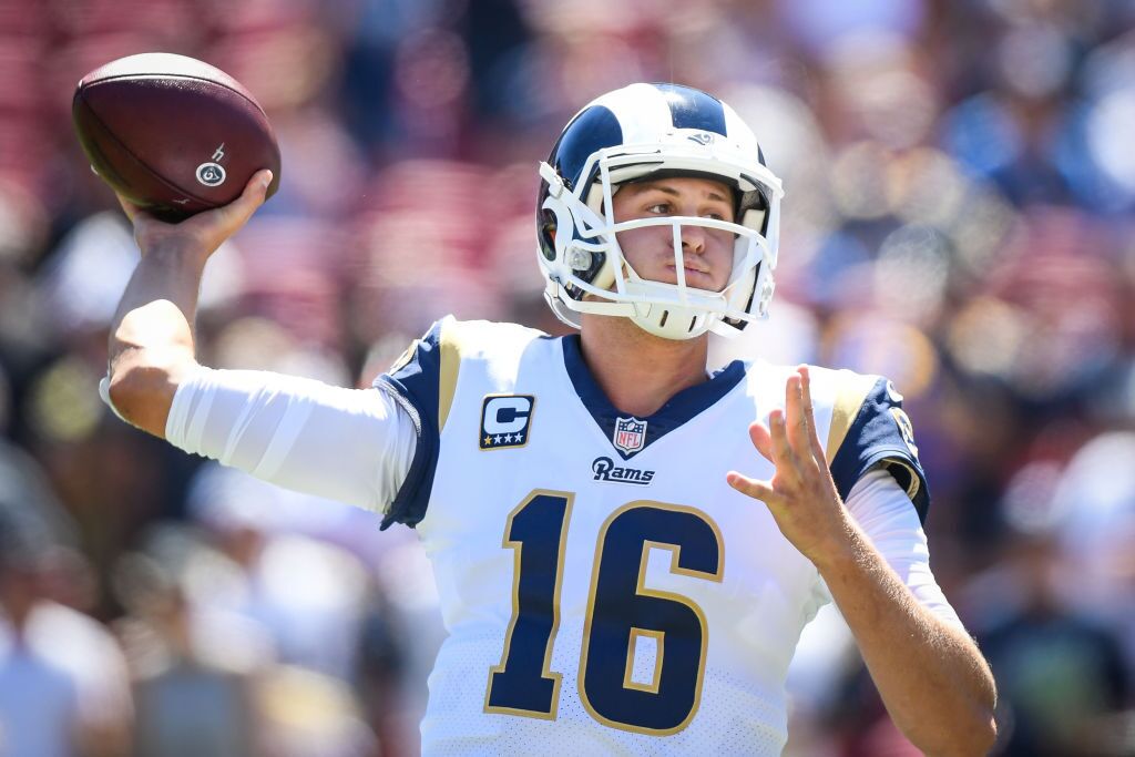 Jared Goff and the Los Angeles Rams will face off against the Minnesota Vikings on Twitch Thursday. (Photo courtesy of Getty Images)