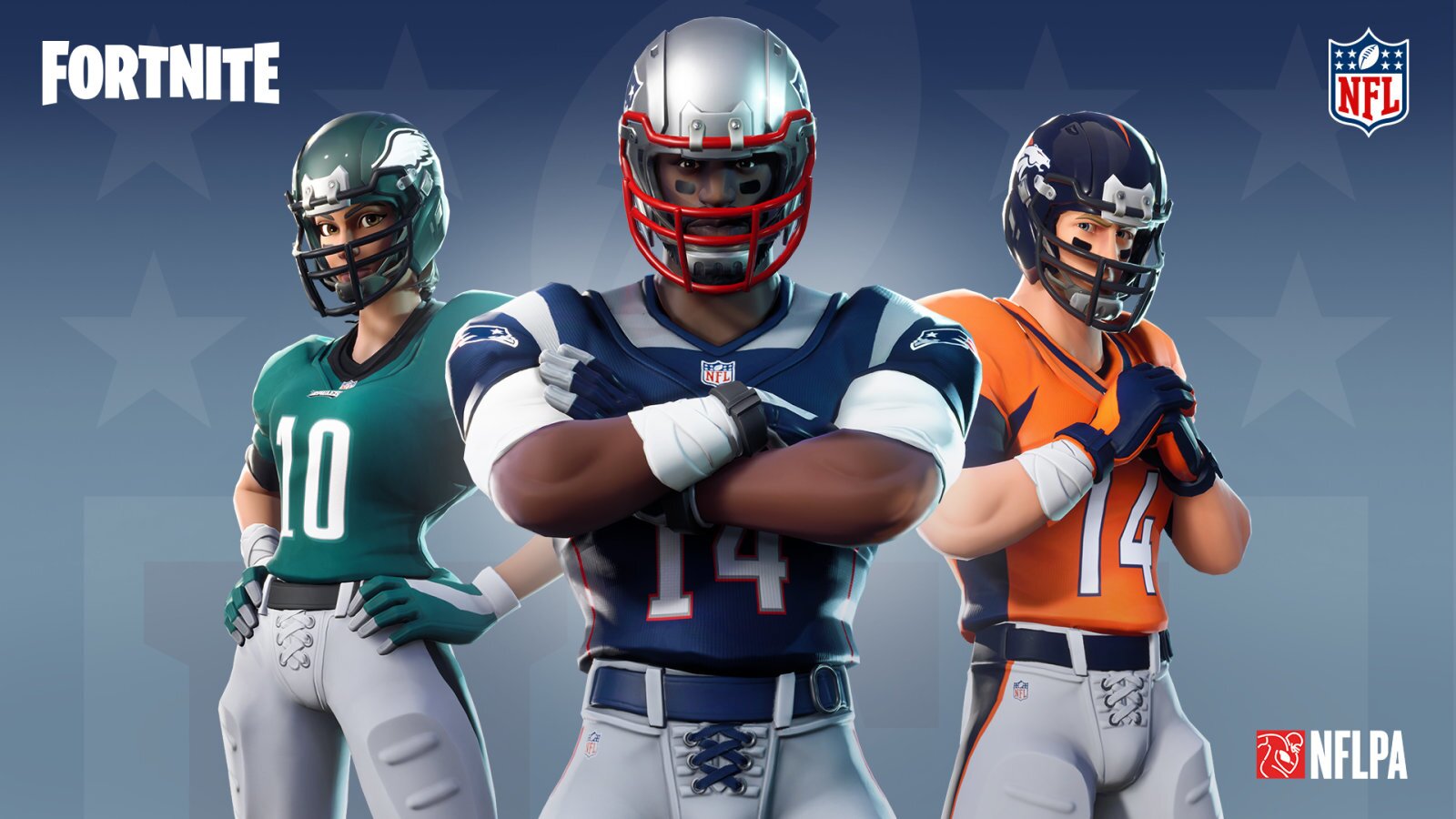 There will be three female and three male skins for each NFL team.