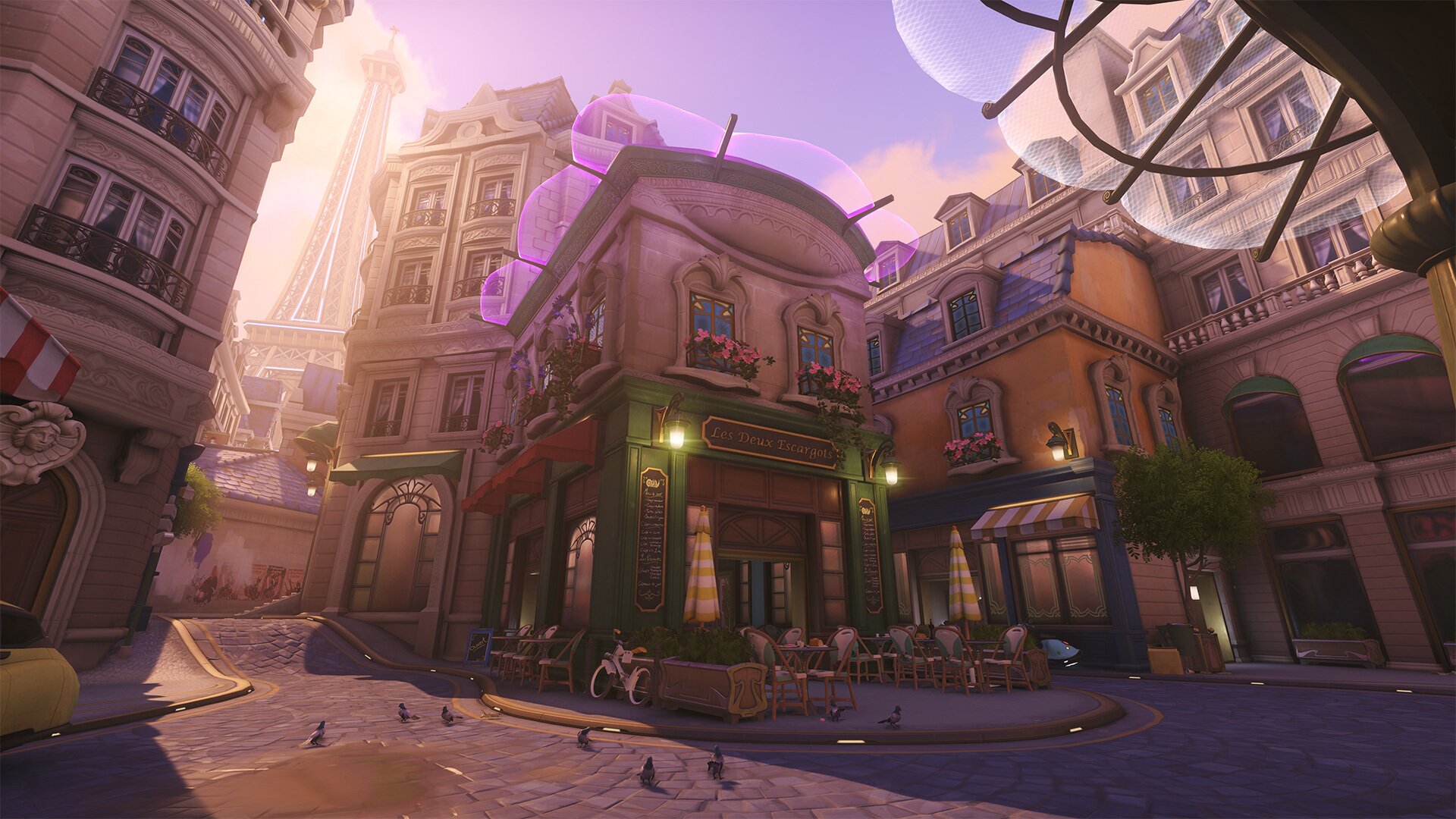 The range of Overmatch maps includes fictional locations such as Numbani, as well as imagined future versions of places such as Paris, pictured. (Image courtesy of Blizzard)