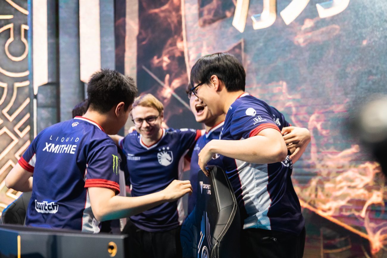 Team Liquid have progressed to the Mid-Season Invitational grand final after a 3-1 victory over tournament favorites and defending world champions Invictus Gaming. (Photo by Colin Young-Wolff/Riot Games)