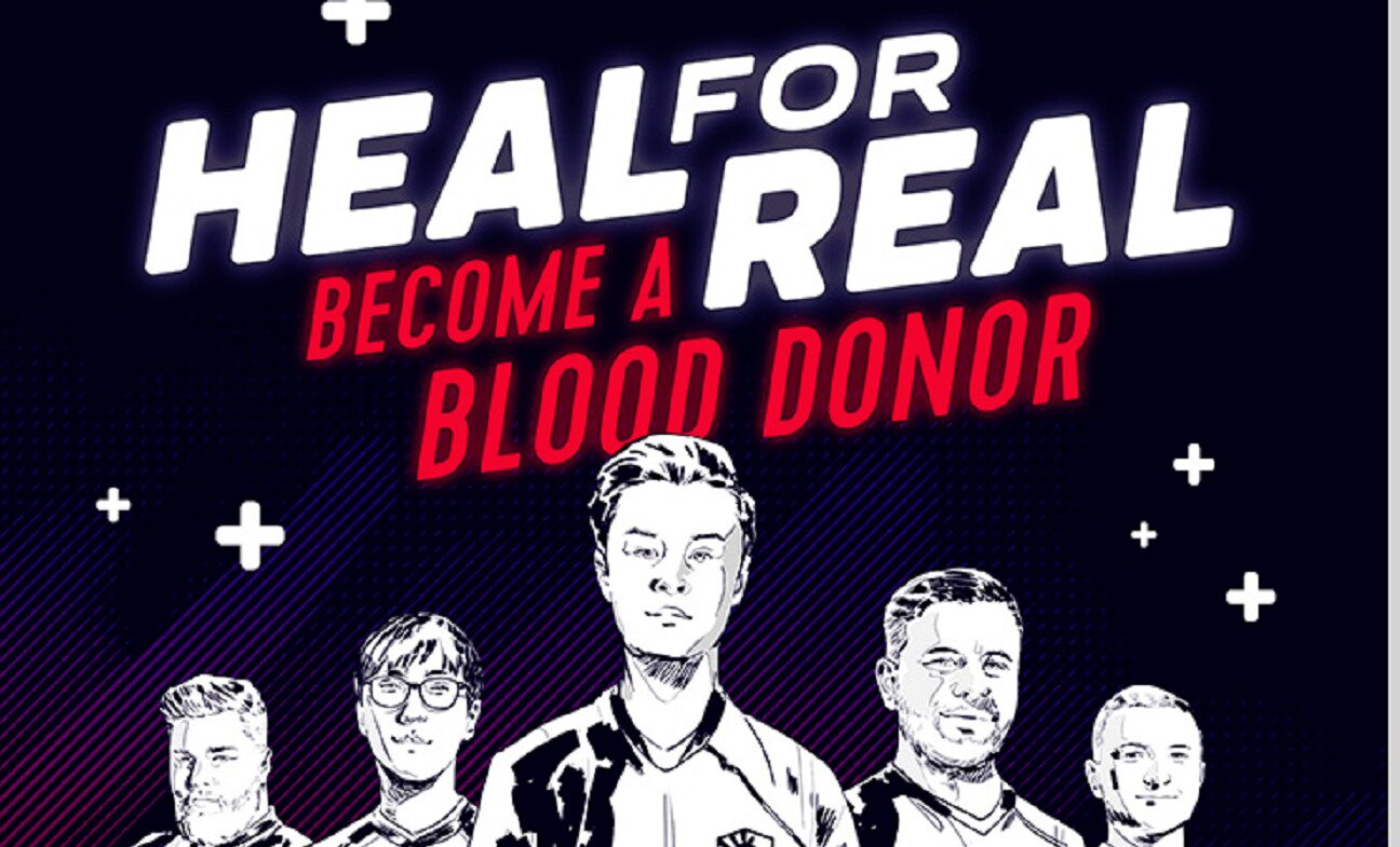 Team Liquid partners today with BCA to promote blood donation among a vital demographic: gamers. (Image courtesy of Team Liquid)
