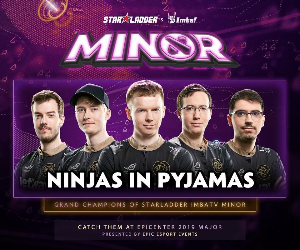Ninjas in Pyjamas are the winners of the final DPC Minor. (Image via @wykrhm / Twitter)