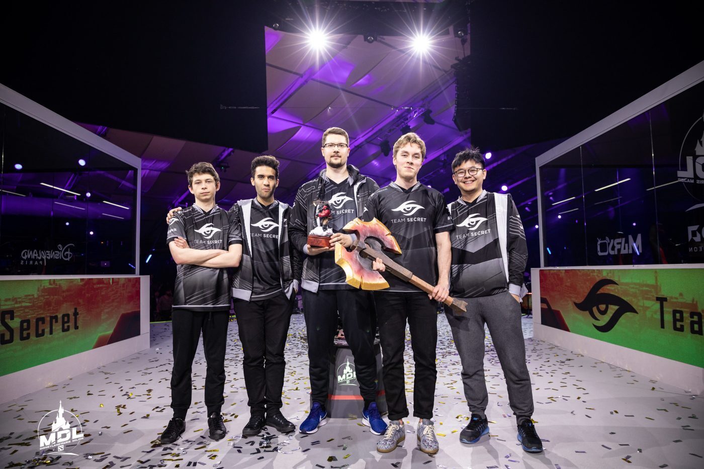 Team Secret have a huge target on them at TI9, after winning two Majors this season. Image courtesy of Elliot Le Corre for Mars Media.