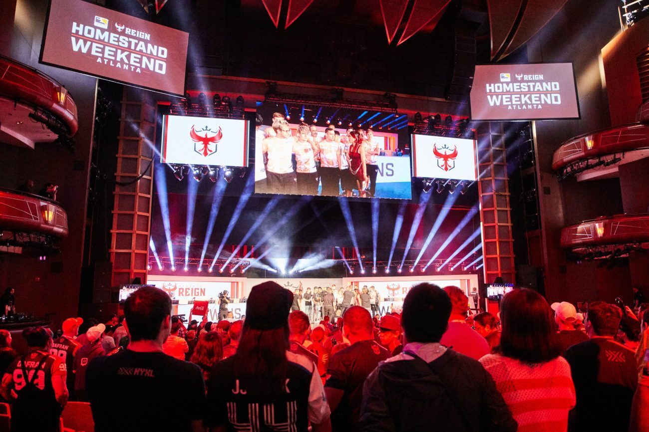 The Atlanta Reign won their first home game during the OWL's Atlanta Homestand Weekend. (Image via Blizzard)