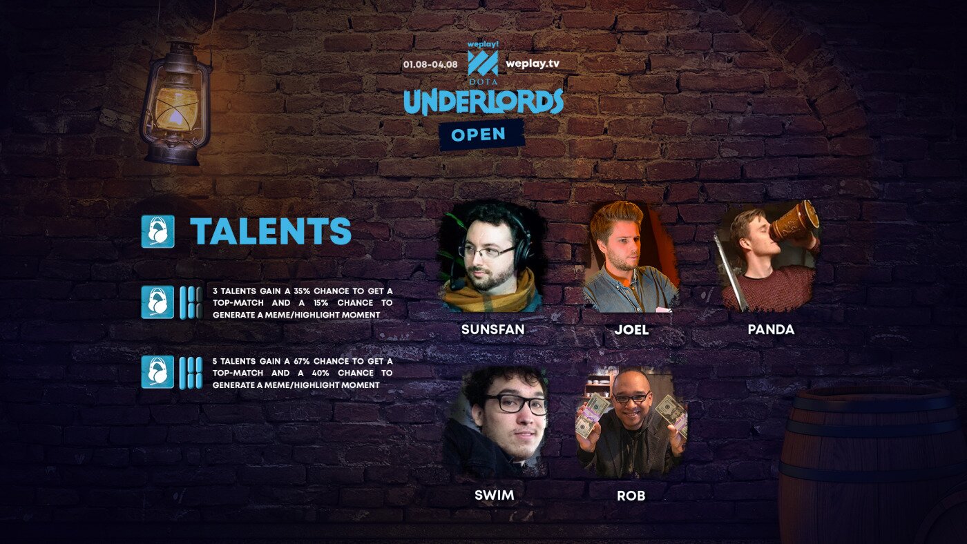 For the WePlay! Dota Underlords Open, Joel Larsson will cross the desk to cast rather than compete. (Image courtesy of WePlay!)