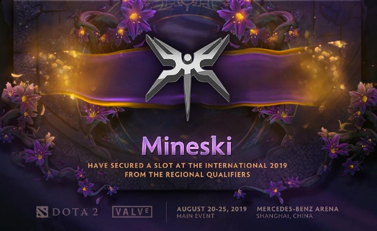 In the TI9 SEA Qualifier, Mineski took the win in an exciting 3-2 finish versus Team Jinesbrus. (Image via @wykrhm / Twitter)