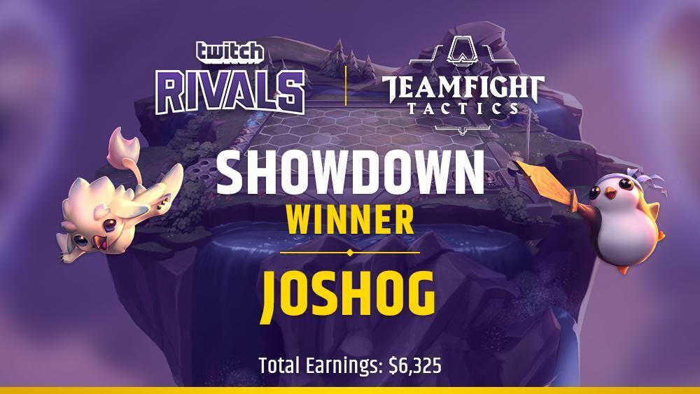The Twitch Rivals TFT Showdown concluded with JoshOG taking home the lion's share of prize money. (Image via Twitch Esports / Twitter)