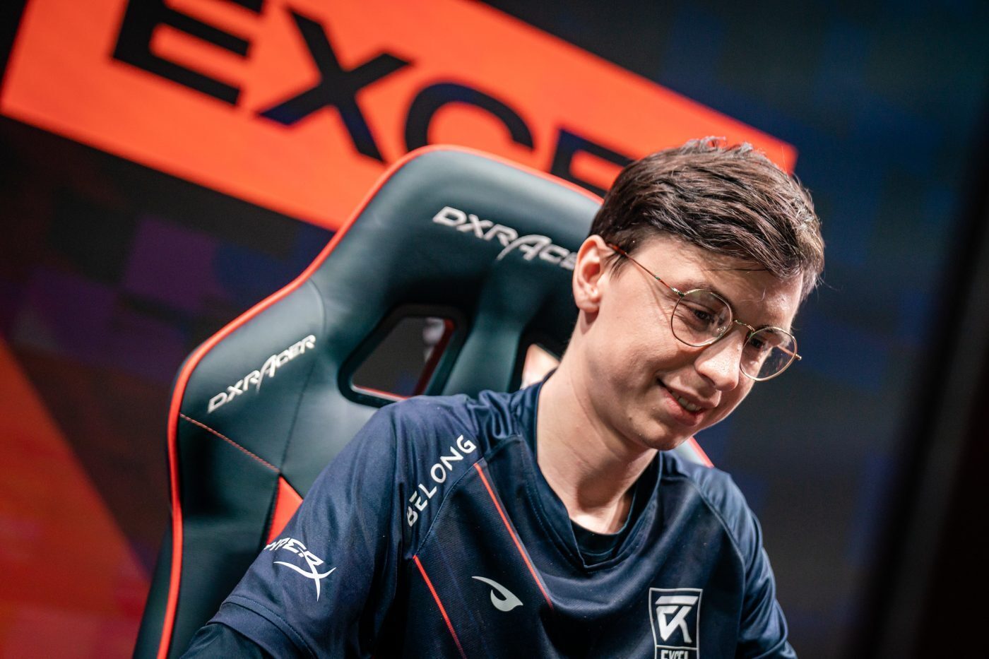 Excel jungler Marc “Caedrel” Lamont smiles after a rare win for the roster. Image via Riot Games.