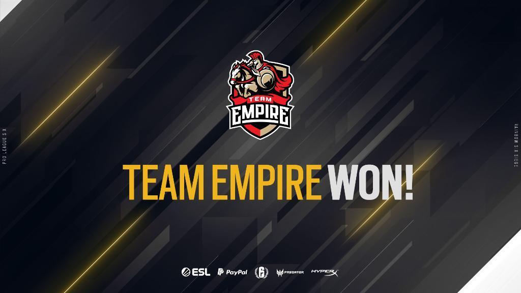 Team Empire lead the Rainbow Six Siege Pro League in Europe at the mid-season break point. (Image via Ubisoft)