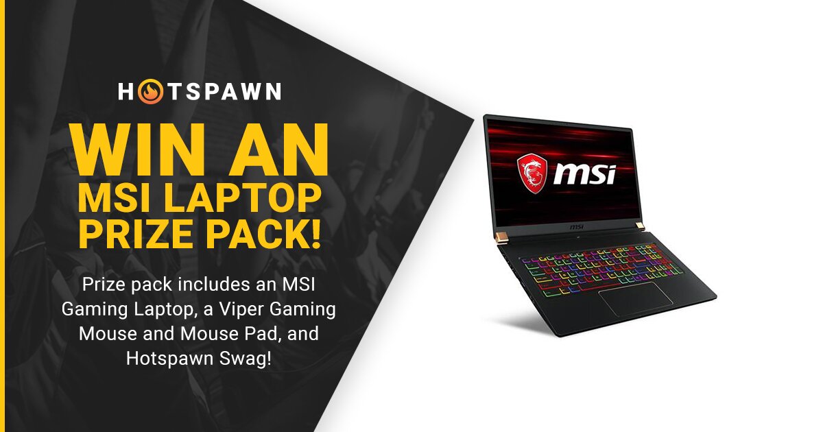 Sick of your old, run down gaming setup? Hotspawn is here to help, as we are giving away a new MSI gaming laptop.