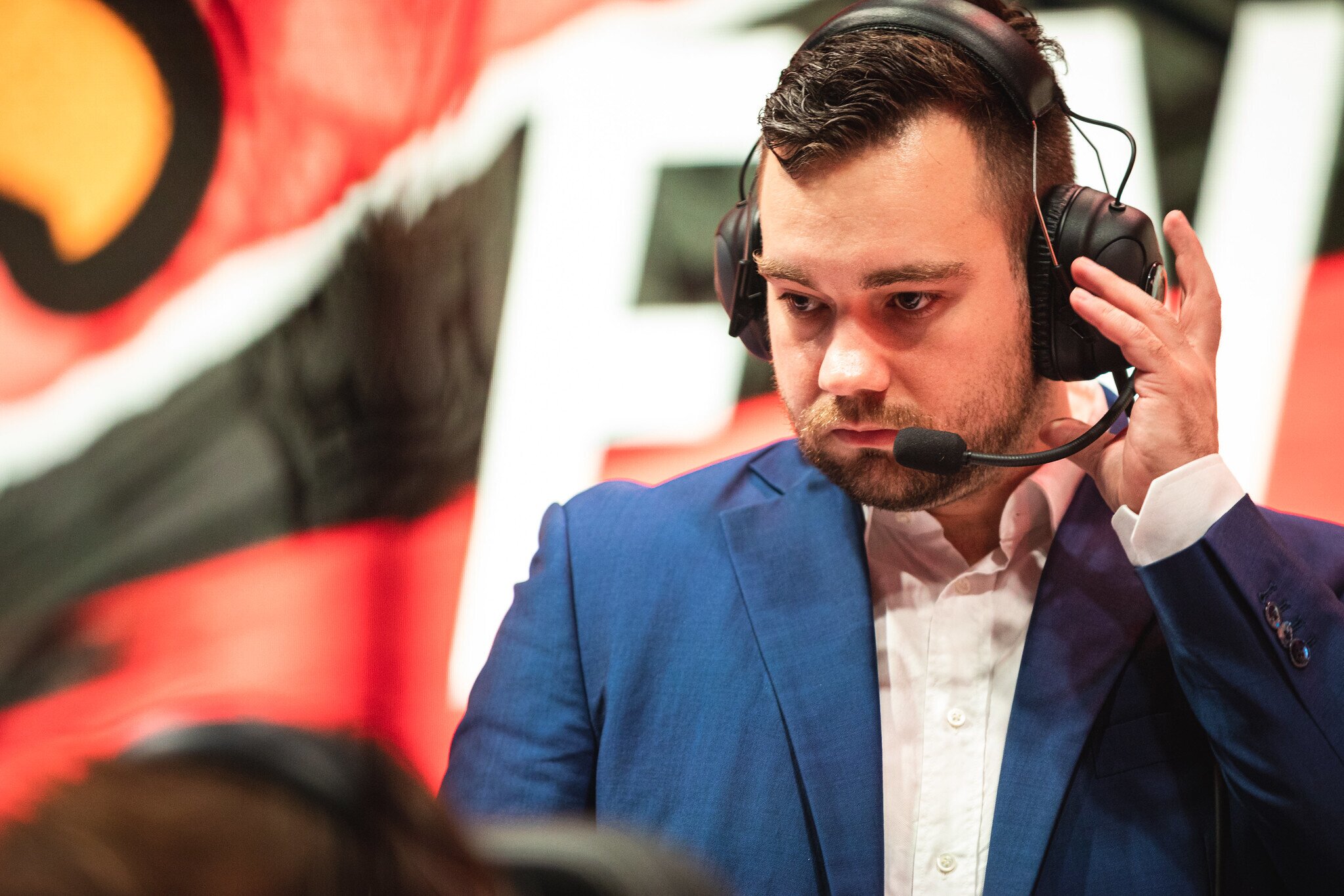 Youngbuck joined Fnatic’s support staff helmed by head coach Dylan Falco in 2018 (photo via Shannon Cottrell/Riot Games)