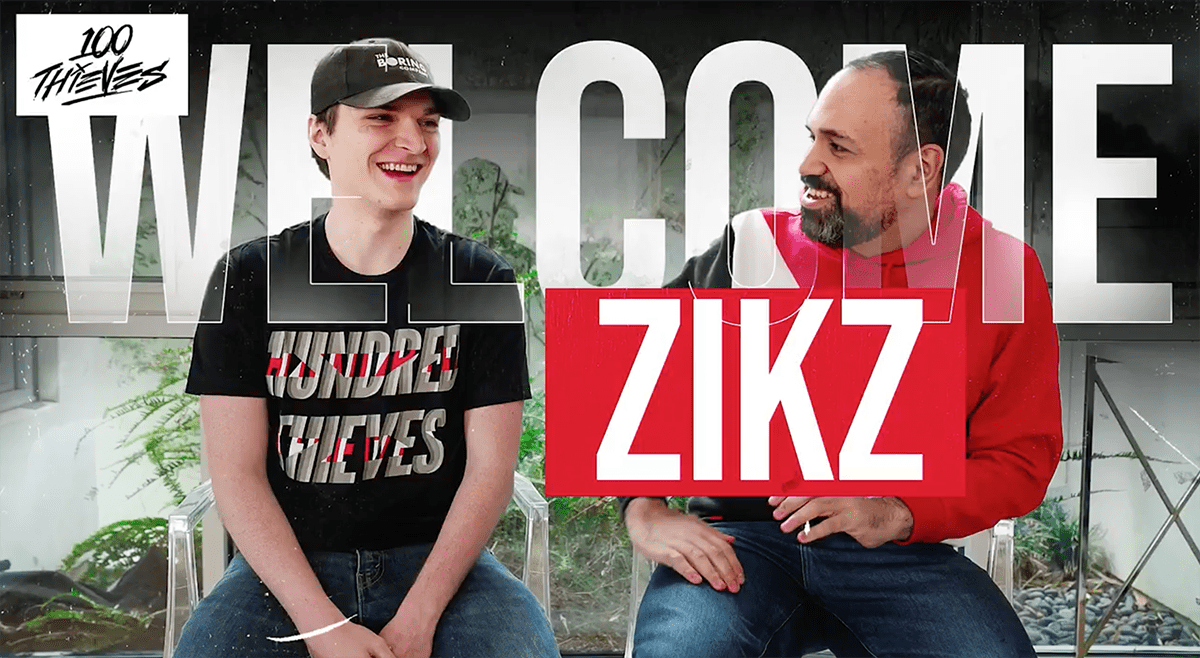 100 Thieves will mark the third team in as many years for Zikz (Image via 100 Thieves)