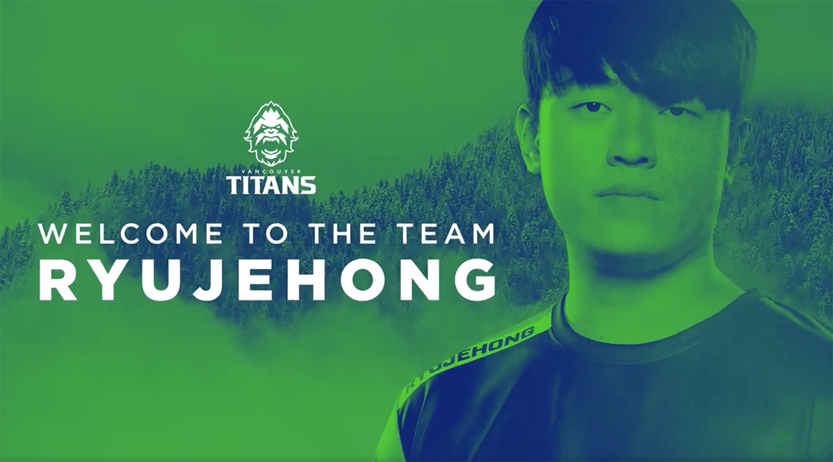 The Vancouver Titans continue their flurry of roster moves by adding legendary flex support player ryujehong (Image via Vancouver Titans)