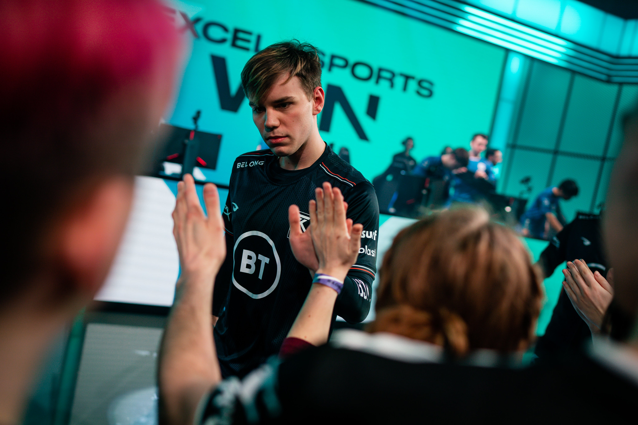 Youngbuck points to various ways that the team enables Patrik "Patrik" Jírů, the undisputed carry on Excel’s roster (Photo via Michal Konkol for Riot Games)