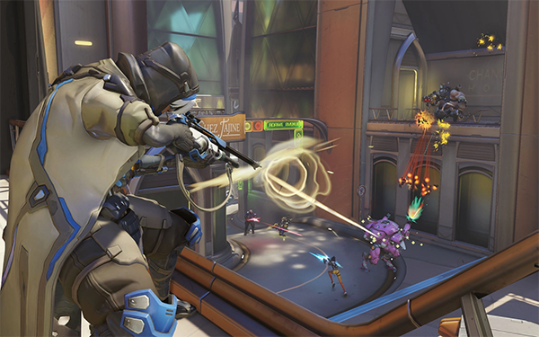 Ana’s Biotic Grenade will now pass through allies who have full health, instead of activating on them (Image via Blizzard Entertainment) 