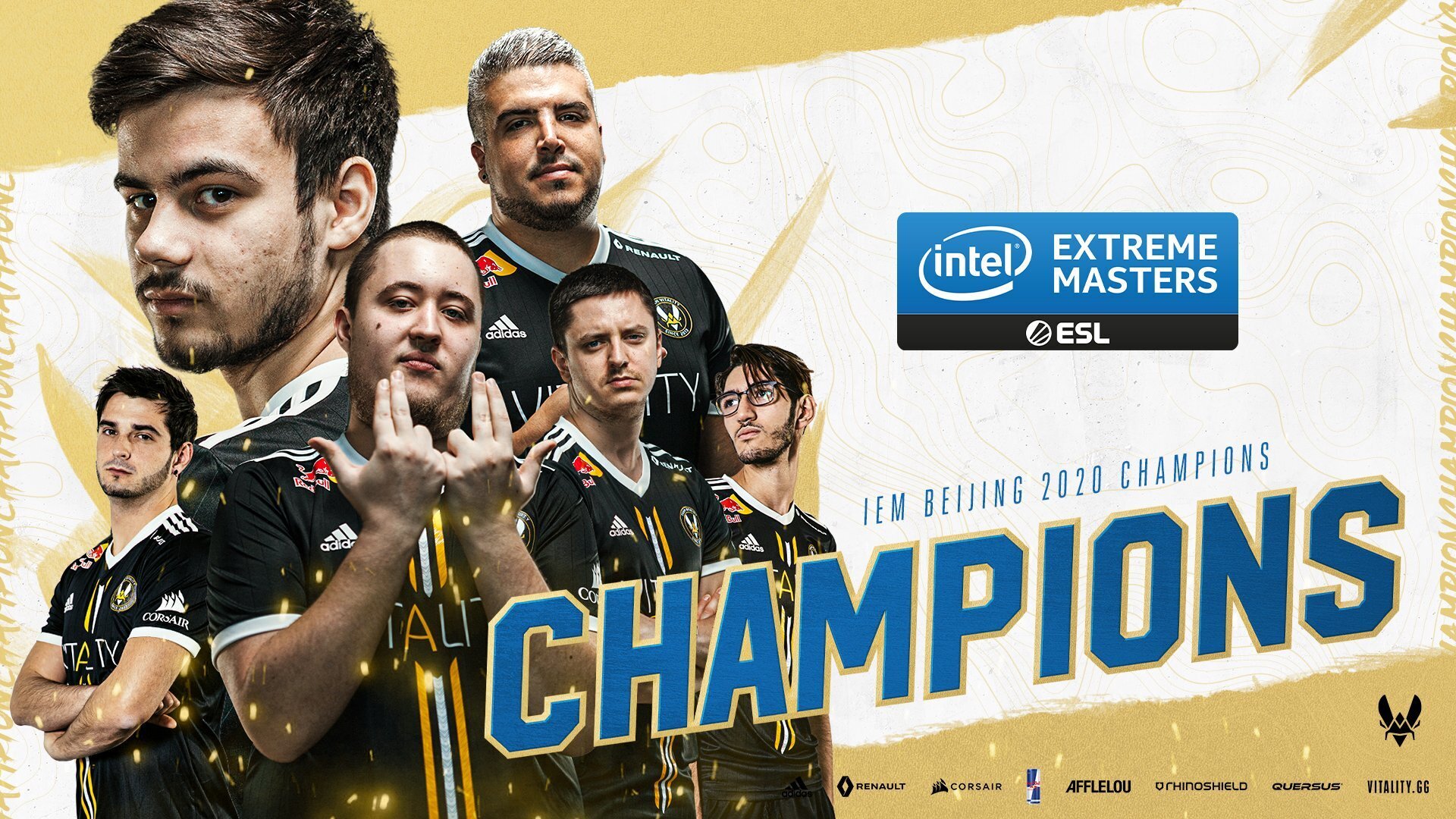 Vitality has completed a reverse sweep against Na’Vi to take their first title of 2020 at IEM Beijing (Image via Team Vitality)