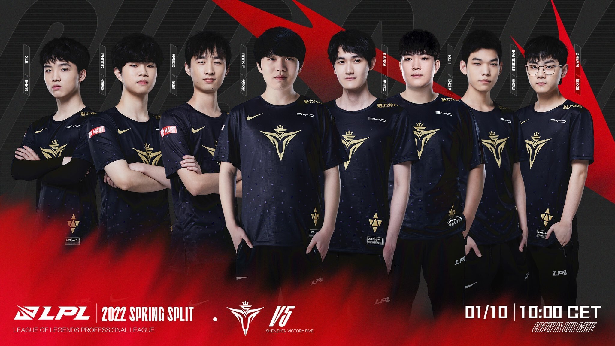 victory five team roster