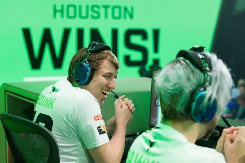 Boink laughs while playing for the Houston Outlaws