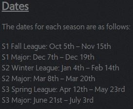 New Dota League Format dates
