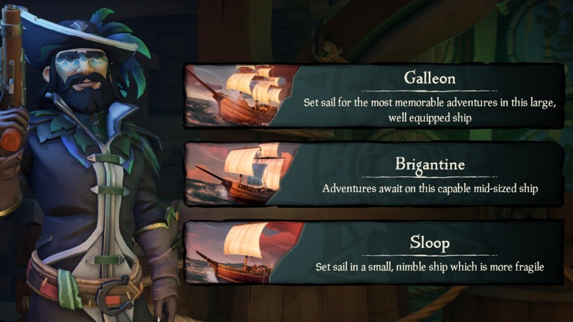 Ships in Sea of Thieves