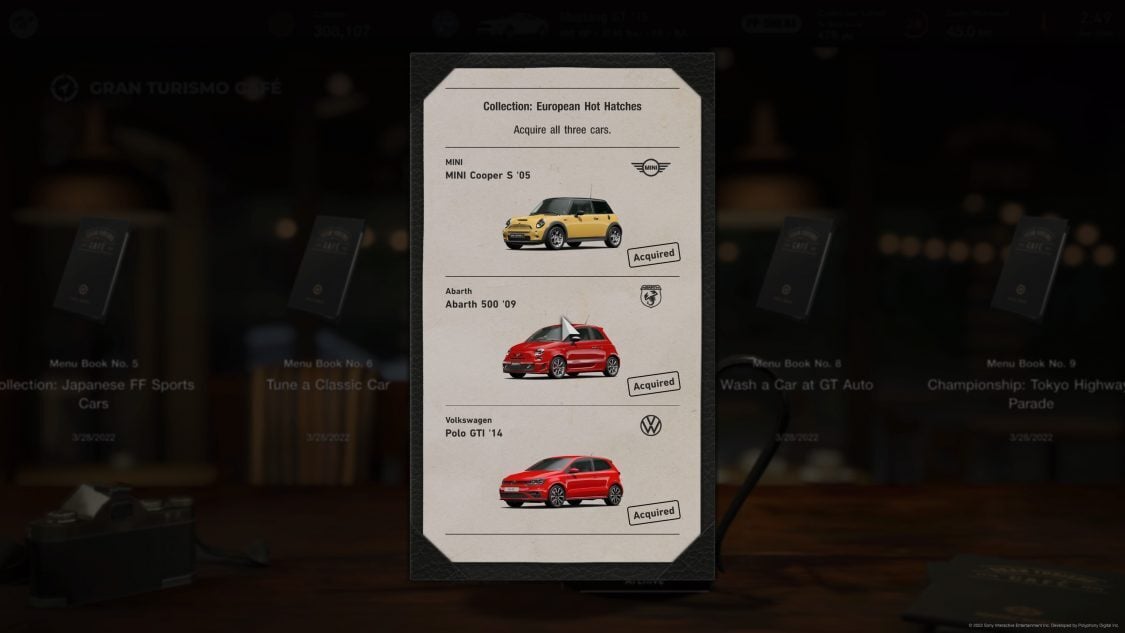 Gran Turismo 7 Menu Books