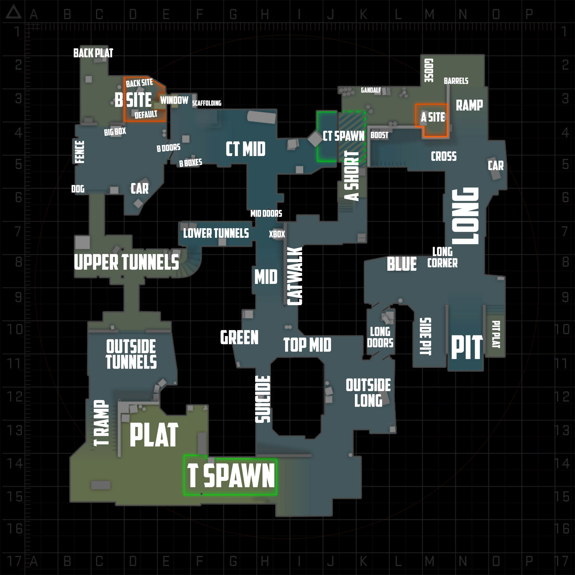 CS2 Dust2 Callouts