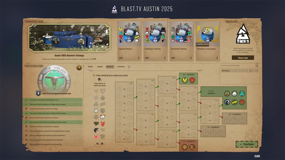 CS2 Pick'Ems Stage 3