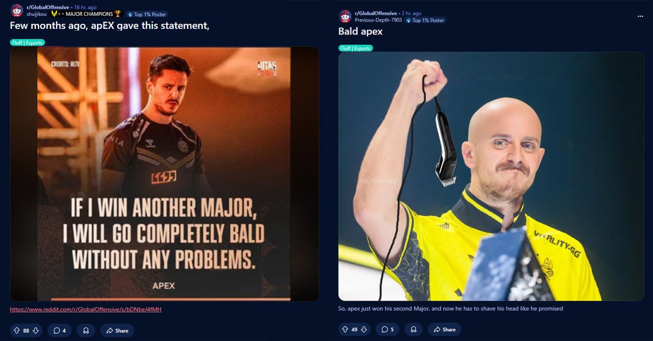 bald apEX Reddit Threads