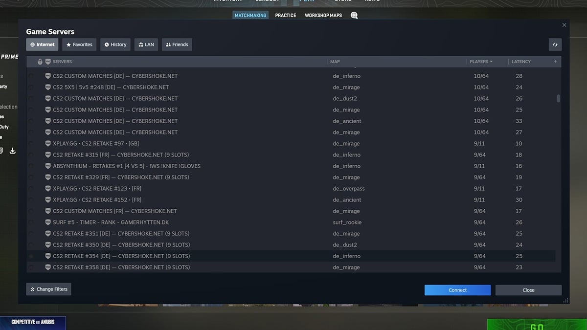CS2 Community Servers Browser