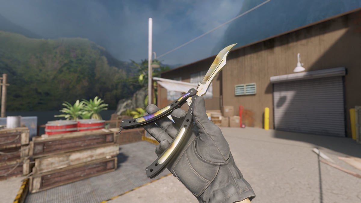 Butterfly Knife Case Hardened Gold Gem Pattern 75