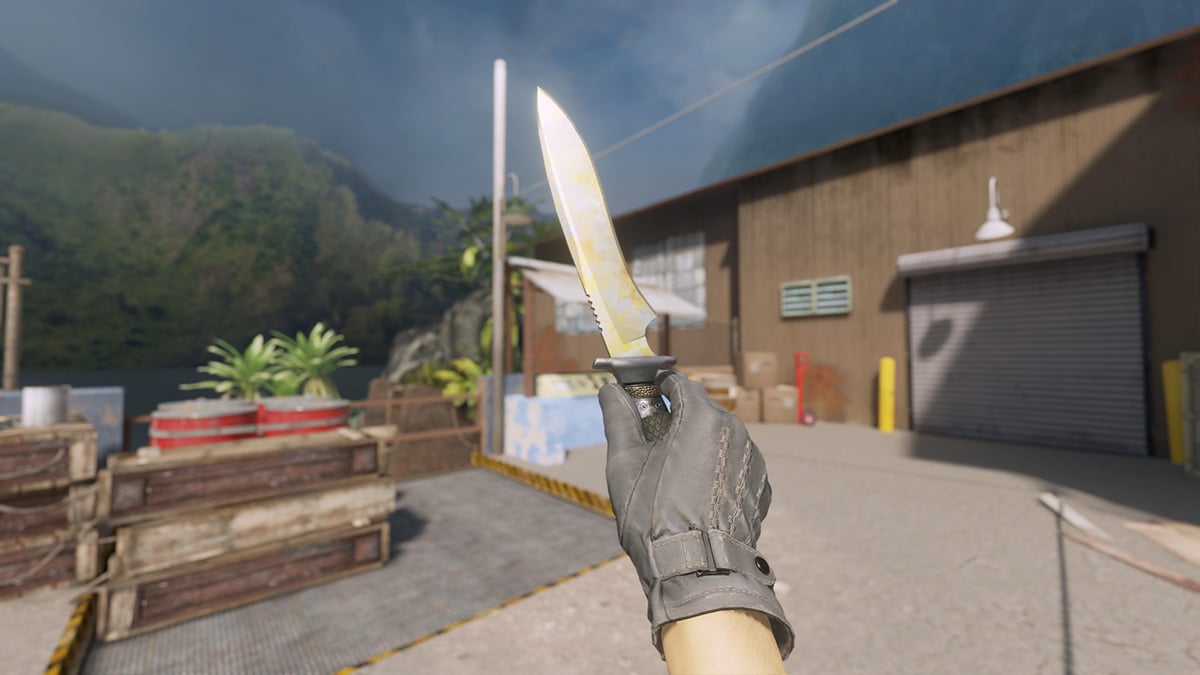 Classic Knife Case Hardened Gold Gem Pattern 943