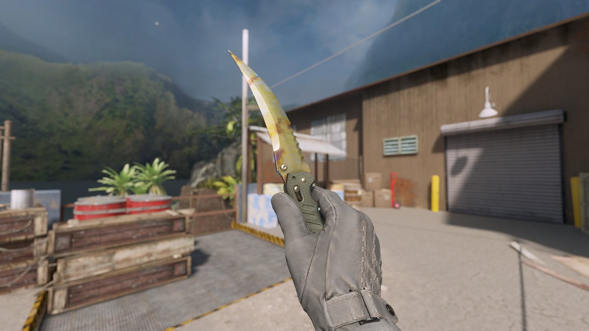 Flip Knife Case Hardened Gold Gem Pattern 731