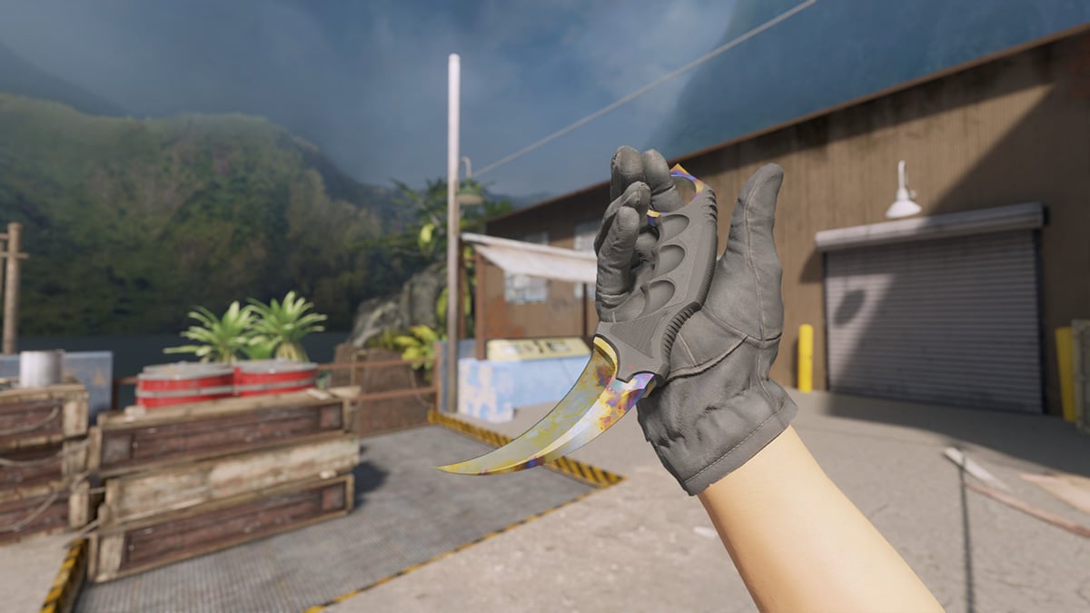 Karambit Case Hardened Gold Gem Pattern 896