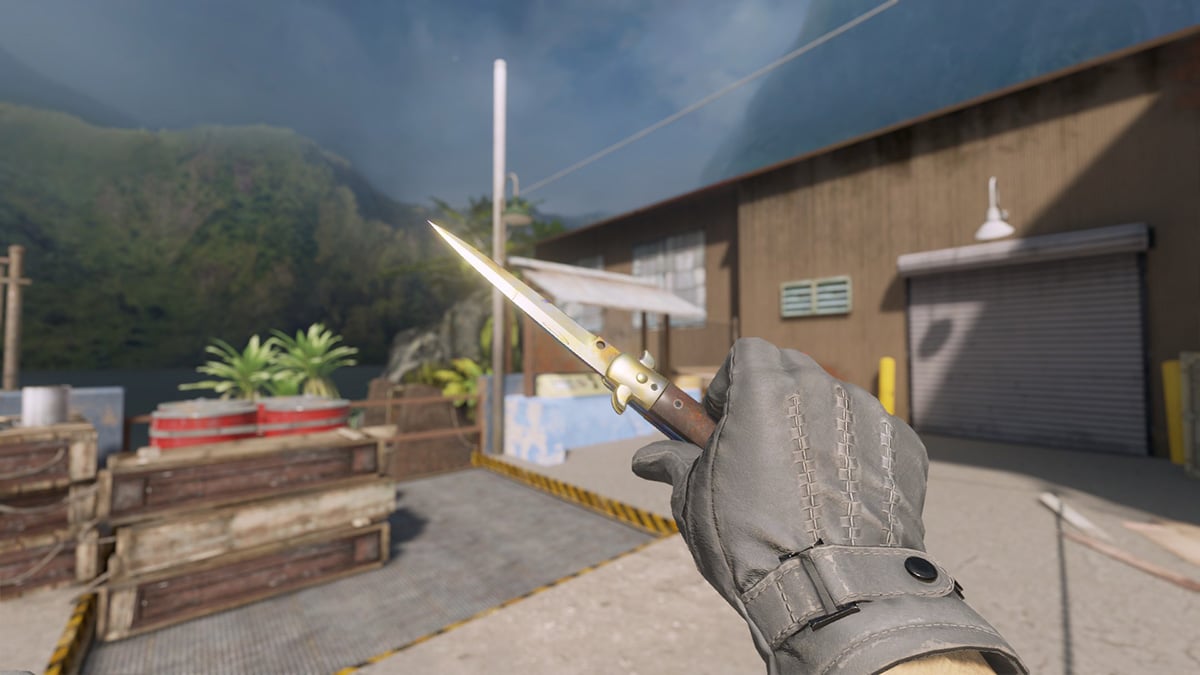 Stiletto Knife Case Hardened Gold Gem Pattern 268