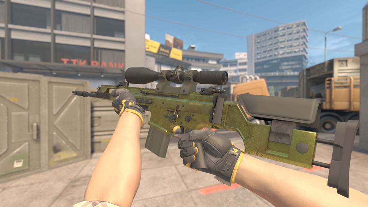 SCAR-20 Brass (Gold CS2 Loadout)