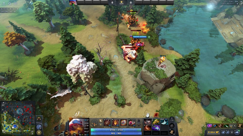 Pull both camps together and farm at the same time (Image via Dota 2)