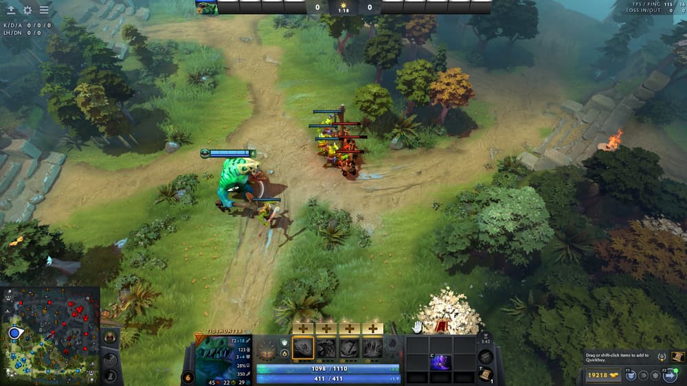 Steal wave and place it between towers (Image via Dota 2)
