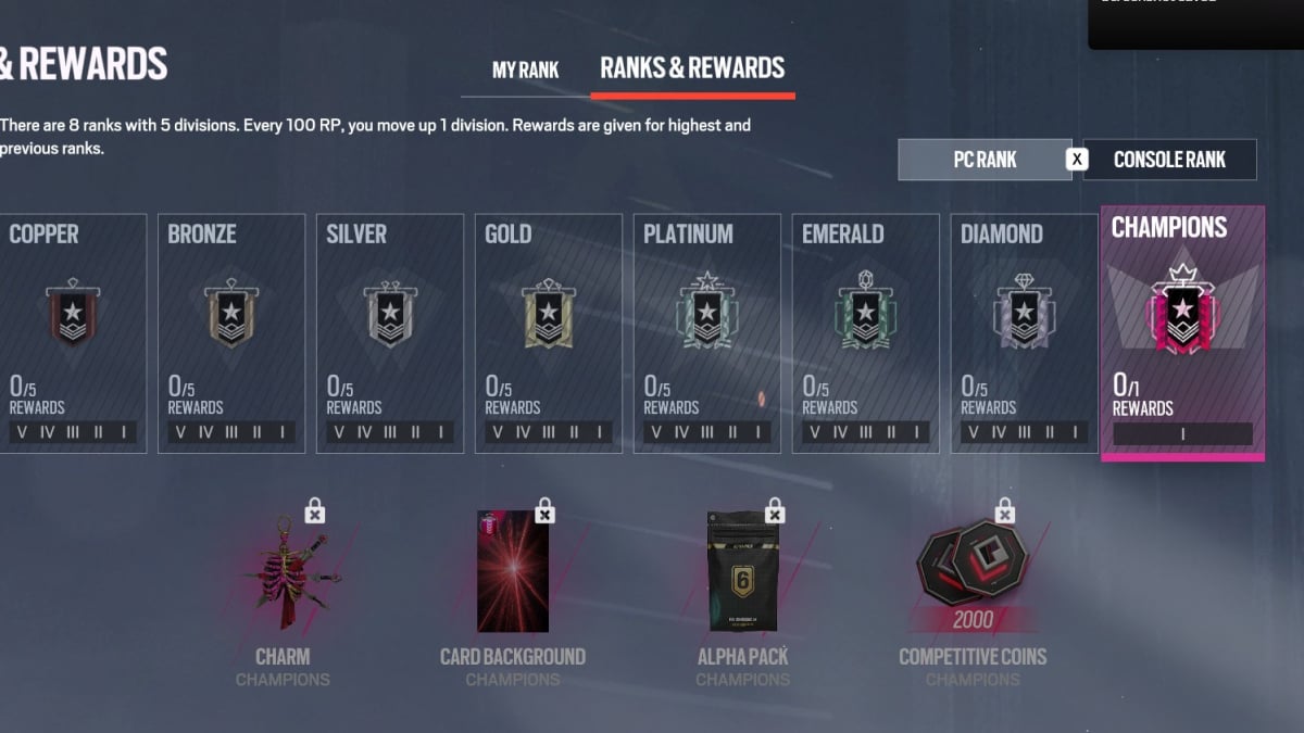 rainbow six siege x ranks 