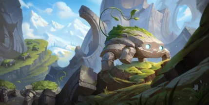 Chip, a small quadrupedal stone elemental from Legends of Runeterra