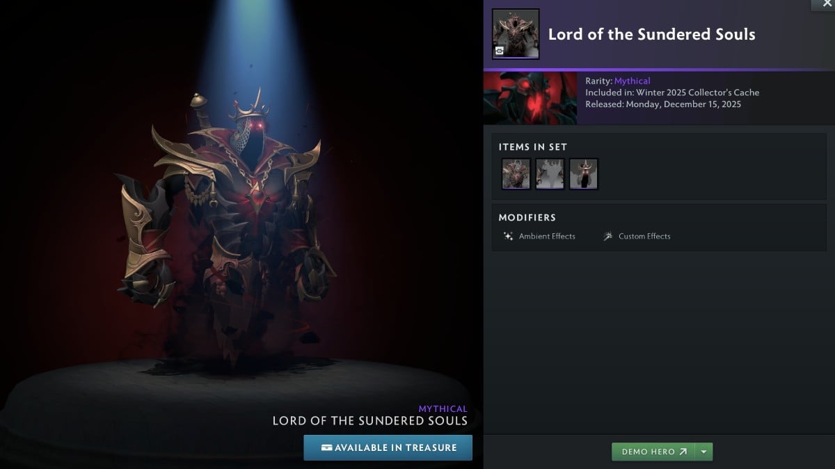Shadow Fiend Collector's Cache Winter 2025