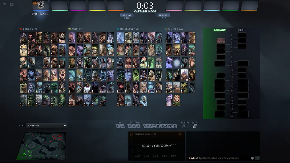 Banning in Captain's Mode (Image via Dota 2)