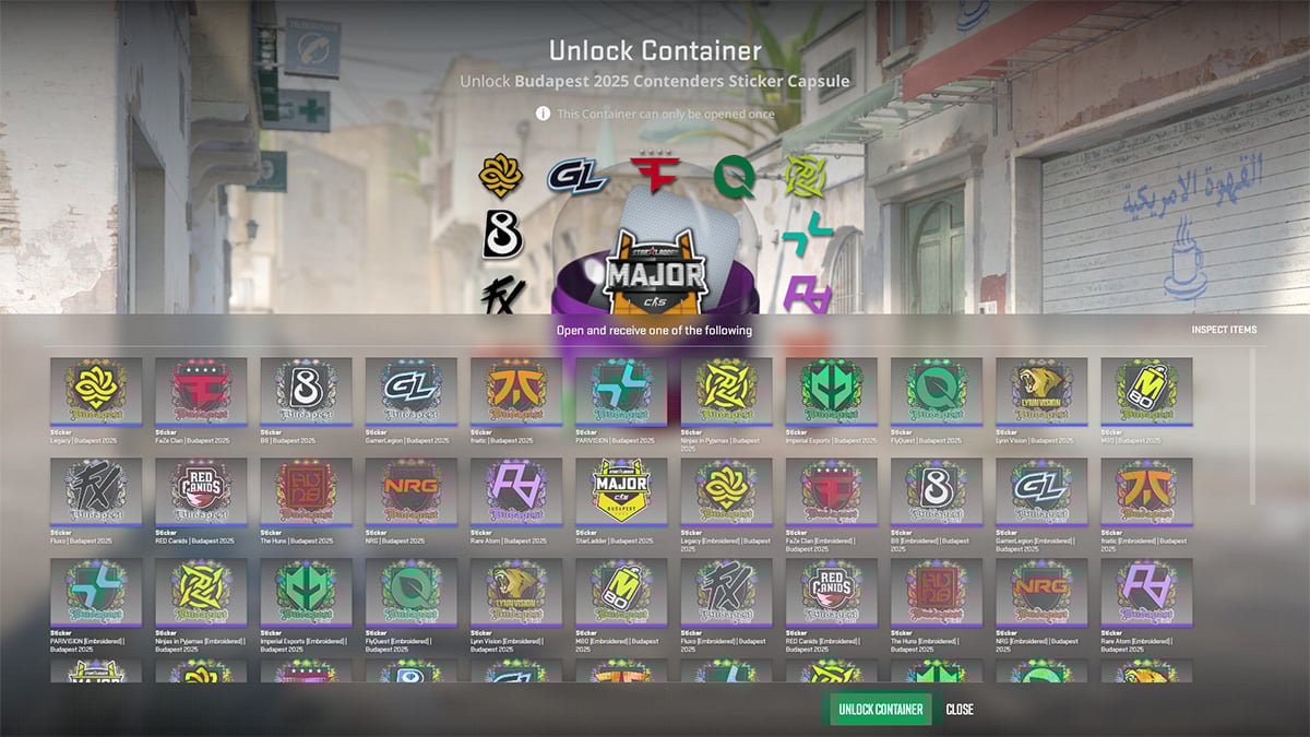 Budapest Major Sticker Sale