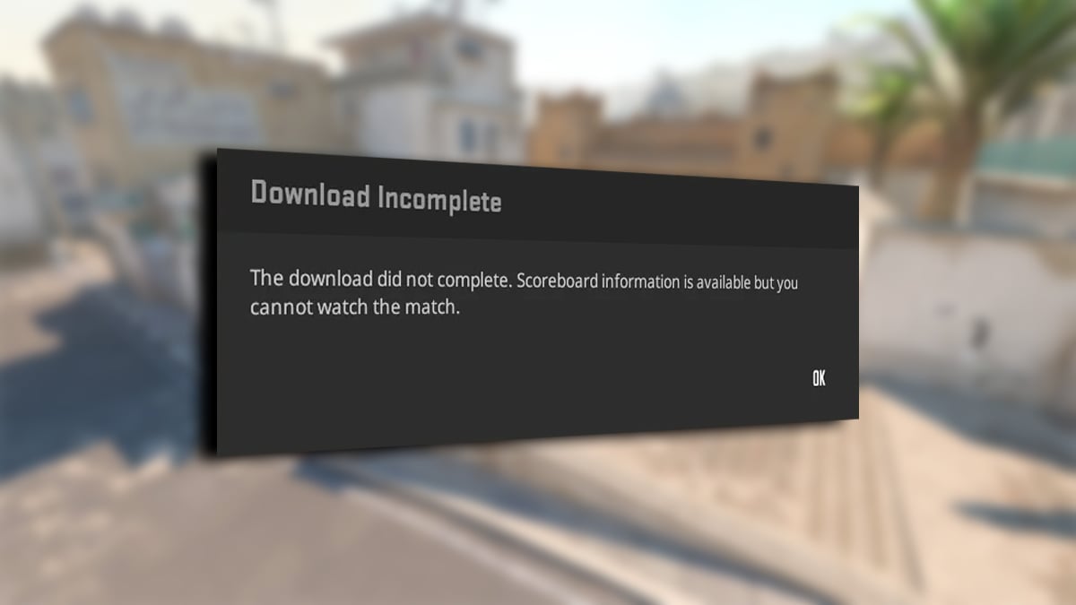 CS2 Download Incomplete Demo Error Fix