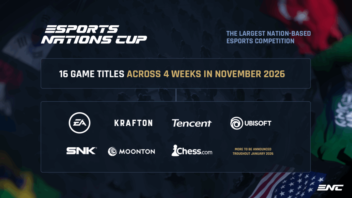 Esports Nations Cup confirms 16 game titles for inaugural edition