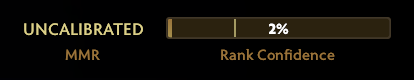 Dota 2 Uncalibrated Rank Confidence (Image via Dota 2)