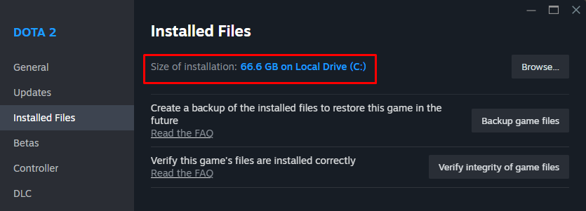 Dota 2 File Size
