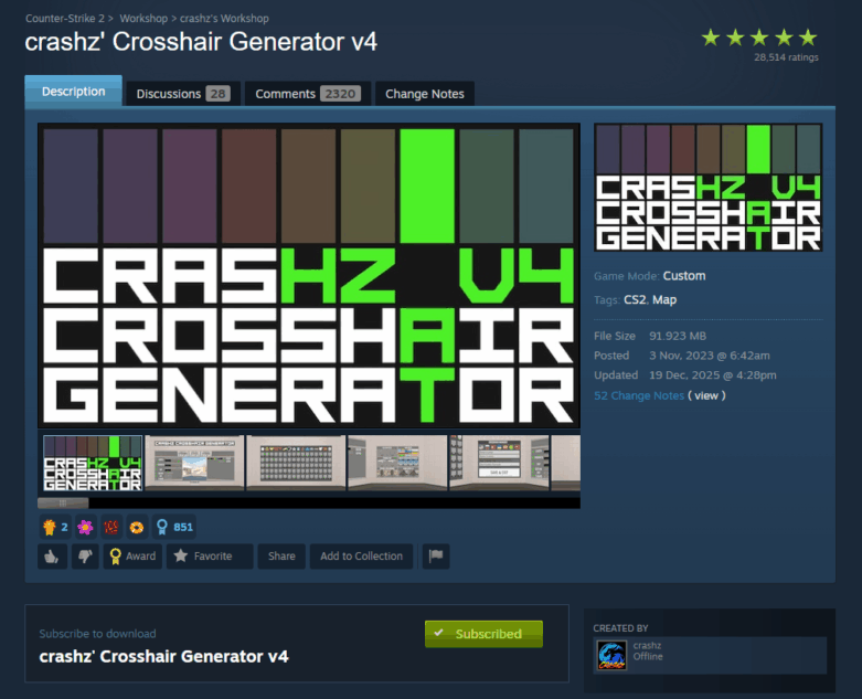 Crashz Crosshair Generator