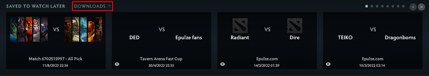 Downloaded Dota 2 Replays