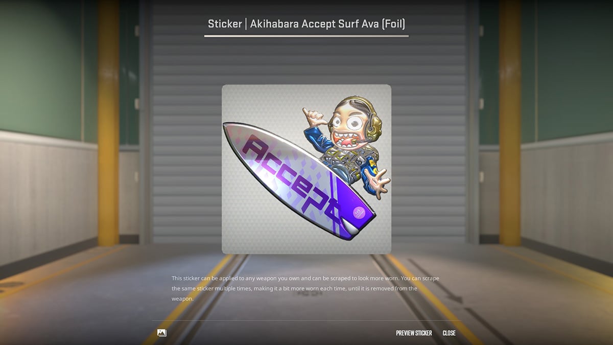 Akihabara Accept Surf Ava (Foil) (CS2 Anime Stickers)